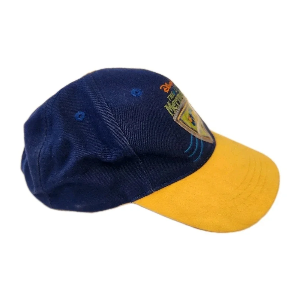 Vtg 90's The Little Mermaid Disney On Ice Flounder Snapback Cap Hat Youth Blue